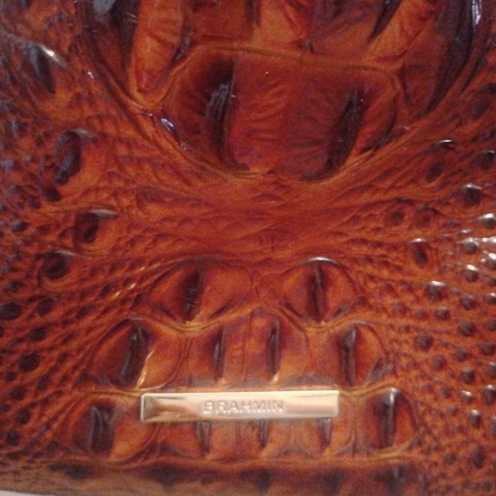 Brahmin Elegant Brown Crocodile-Embossed Women's Bag - Picture 4 of 7